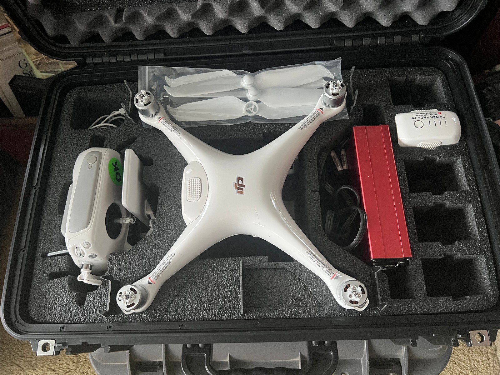 DJI Phantom 4 Pro Plus V2, with 2-Batt, Hard Case, 94%