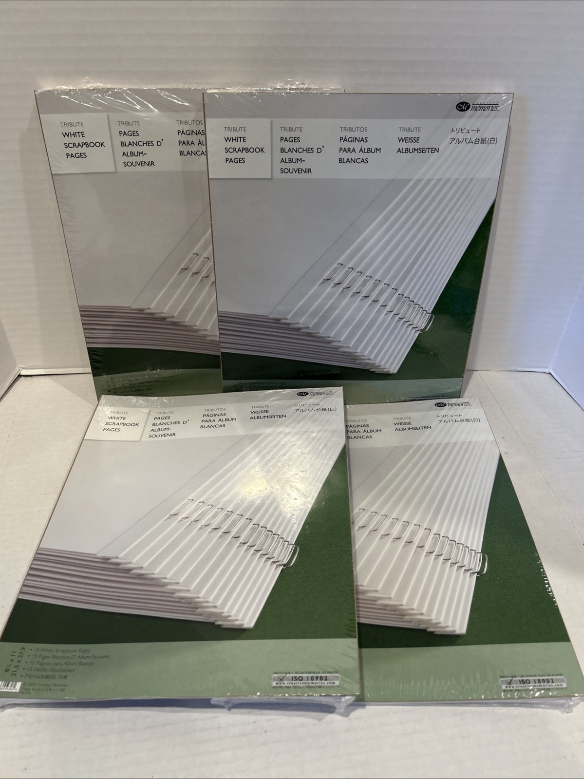 Creative Memories NEW white scrapbook refills 8 1/2X11- 4 Packs