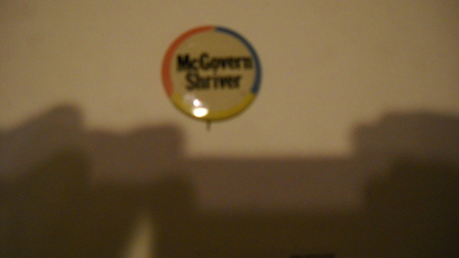 McGovern Shriver political pin- 1.5"pin