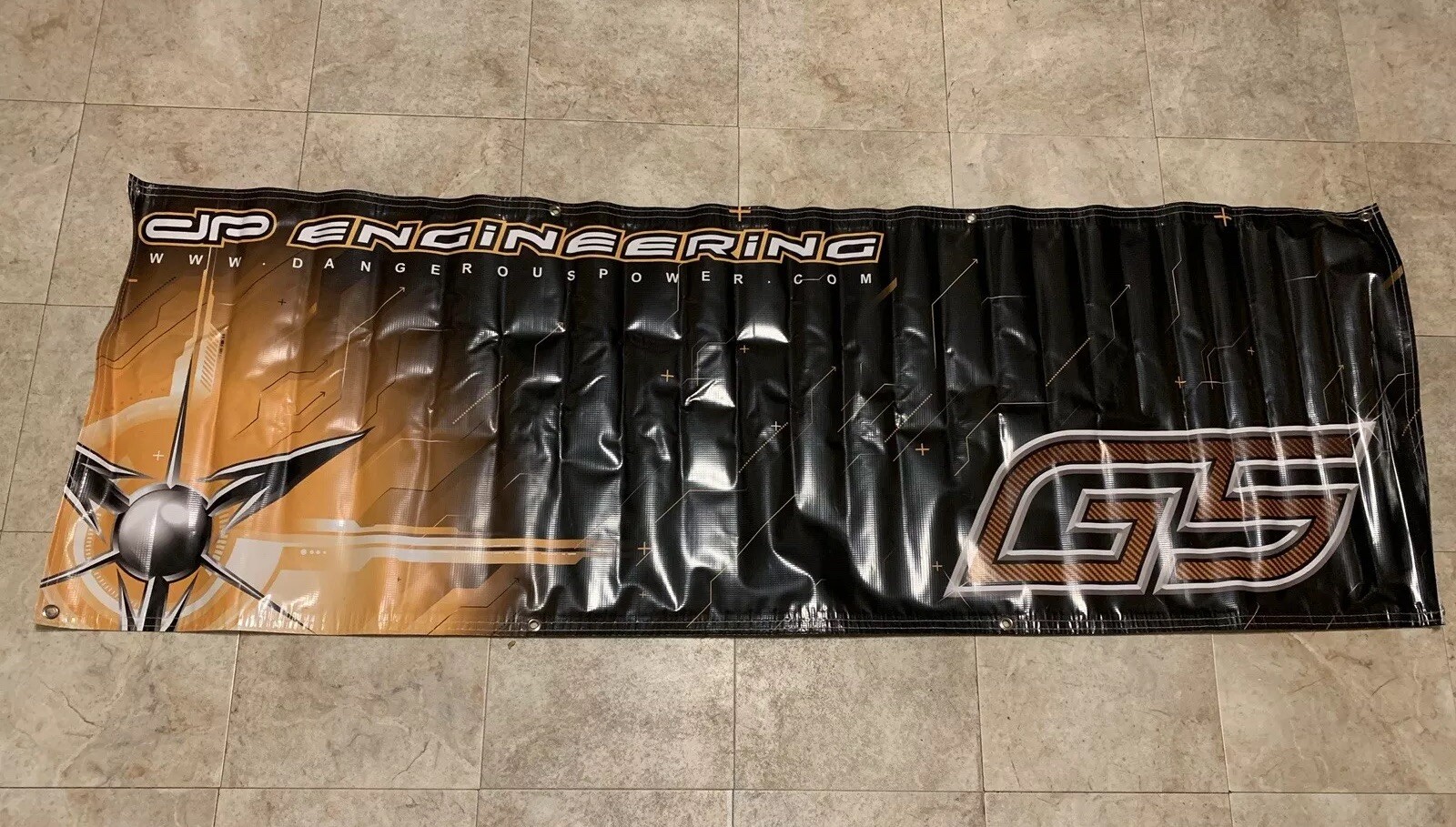 Dangerous Power G5 Vinyl Paintball Banner 70"x24" - DP Engineering Promo Ad Logo