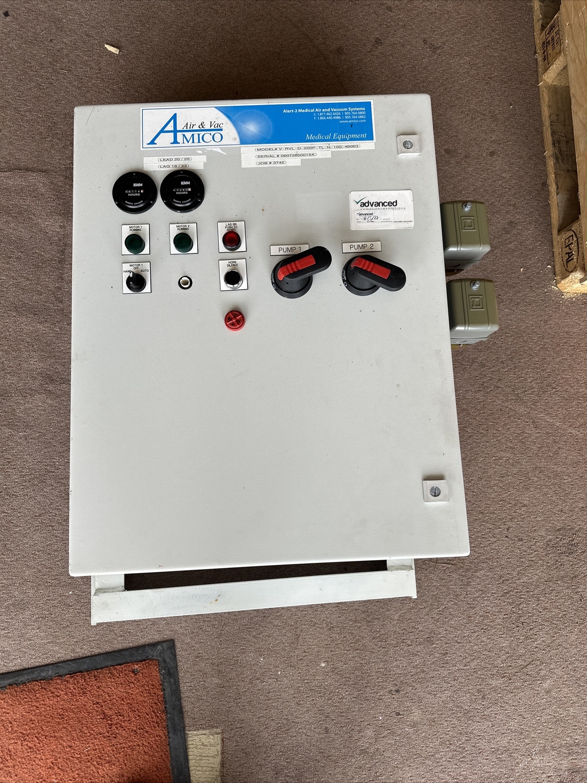 Amico Air&vac Pump Panel Control V-RVL-D-200P-TL-N-100-46063