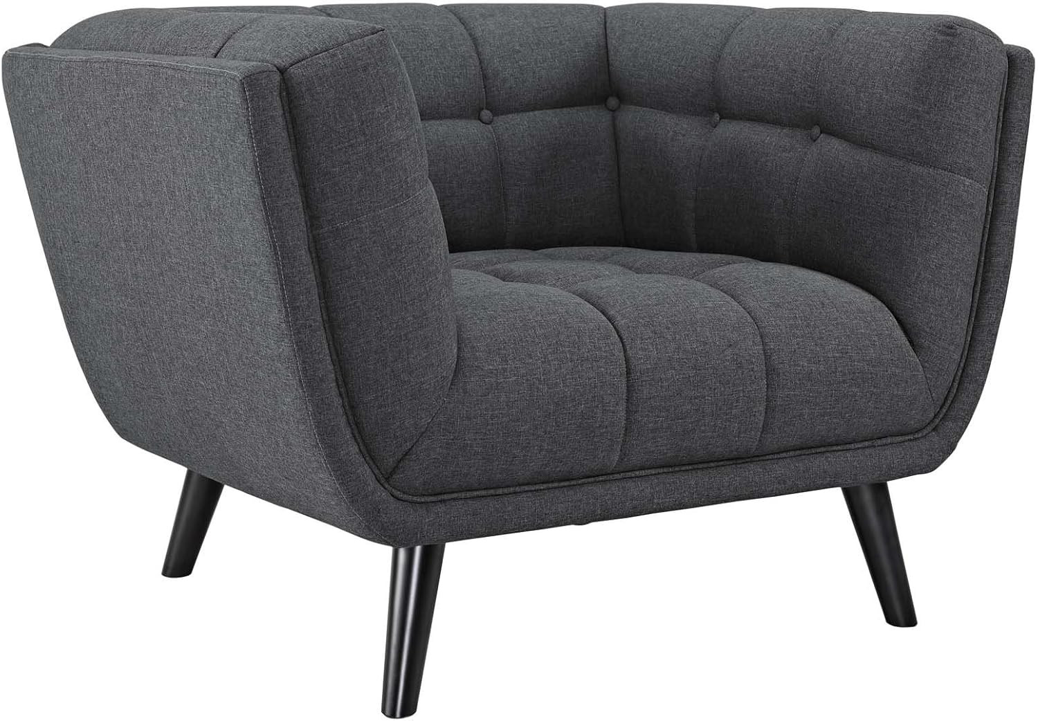 Chic Gray Upholstered Armchair for Contemporary Living Rooms