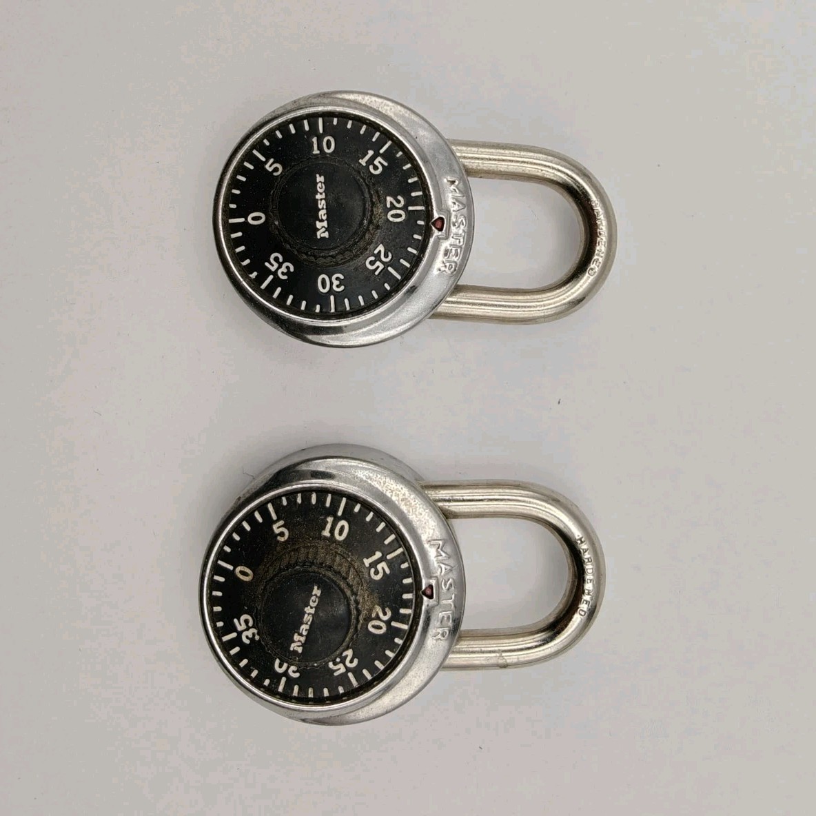 Master Lock 1500 Combination Padlocks Steel Body & Shackle Set of 2 (No combo)