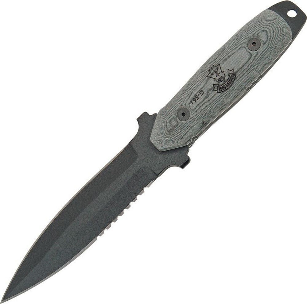 TOPS Rangers Edge Fixed Knife 1095 High Carbon Steel Full Blade Micarta - RE3010