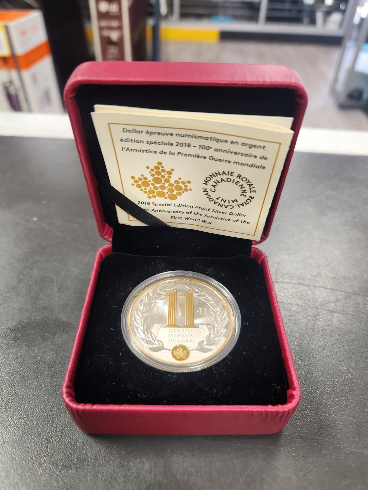 2018 Canada Special Edition Proof Silver Dollar WWI Armistice 100th Anniversary