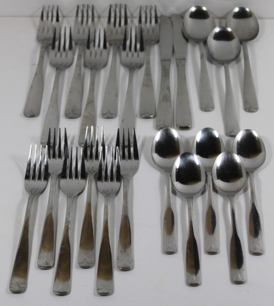 23 pce Oneida Northland Village Common Stainless Japan - Knife, Fork, Spoon