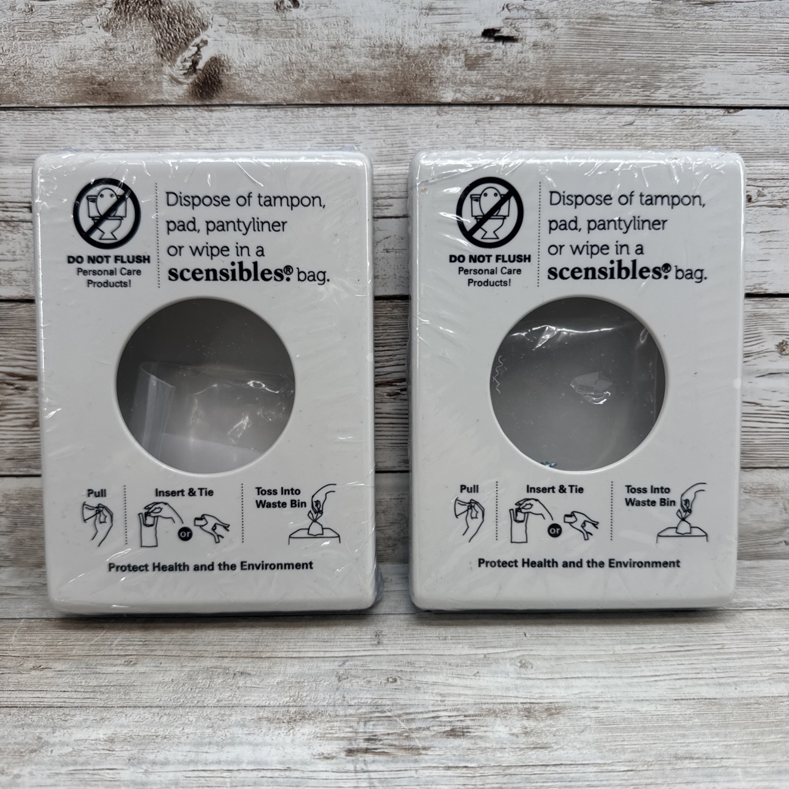 HOSPECO SDW Scensibles Personal Disposal Bag Dispenser - White- New Lot of 2