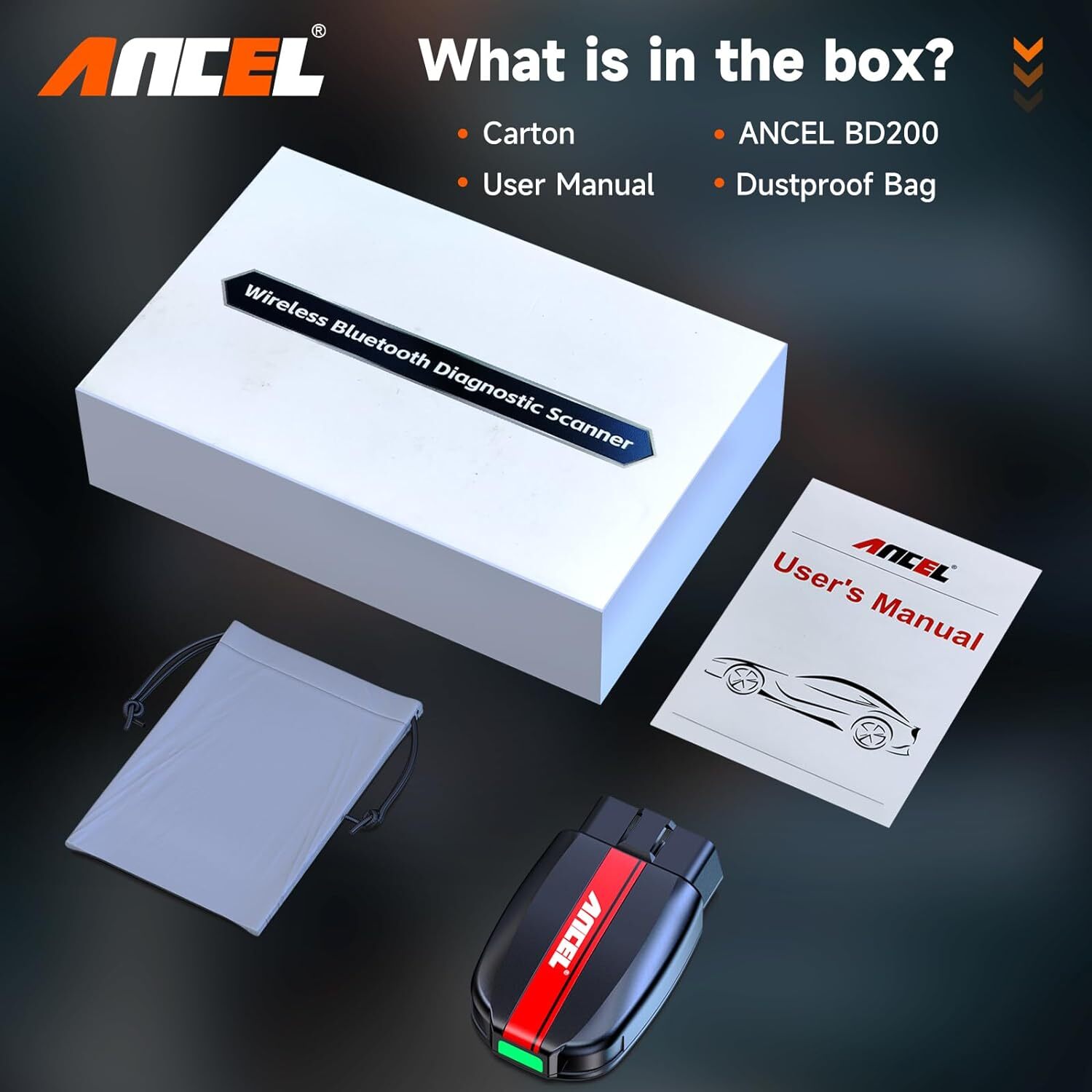 ANCEL BD200 Car OBD2 Scanner Bluetooth Code Reader Check Engine Diagnostic Tool