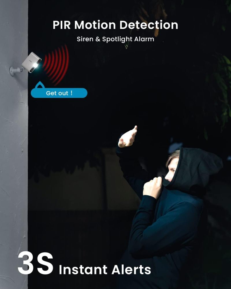 ieGeek 2K Outdoor Wireless WiFi Battery Powered Night Vision Security Camera