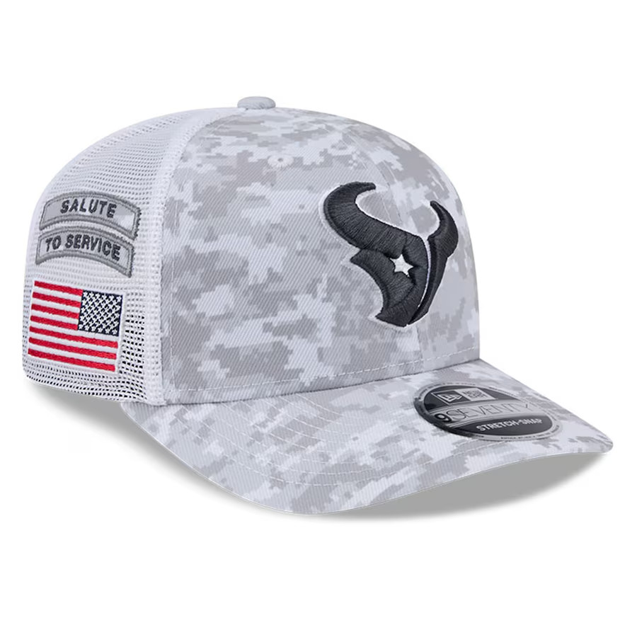 Houston Texans New Era Salute To Service Sideline 9SEVENTY Trucker Snapback Hat
