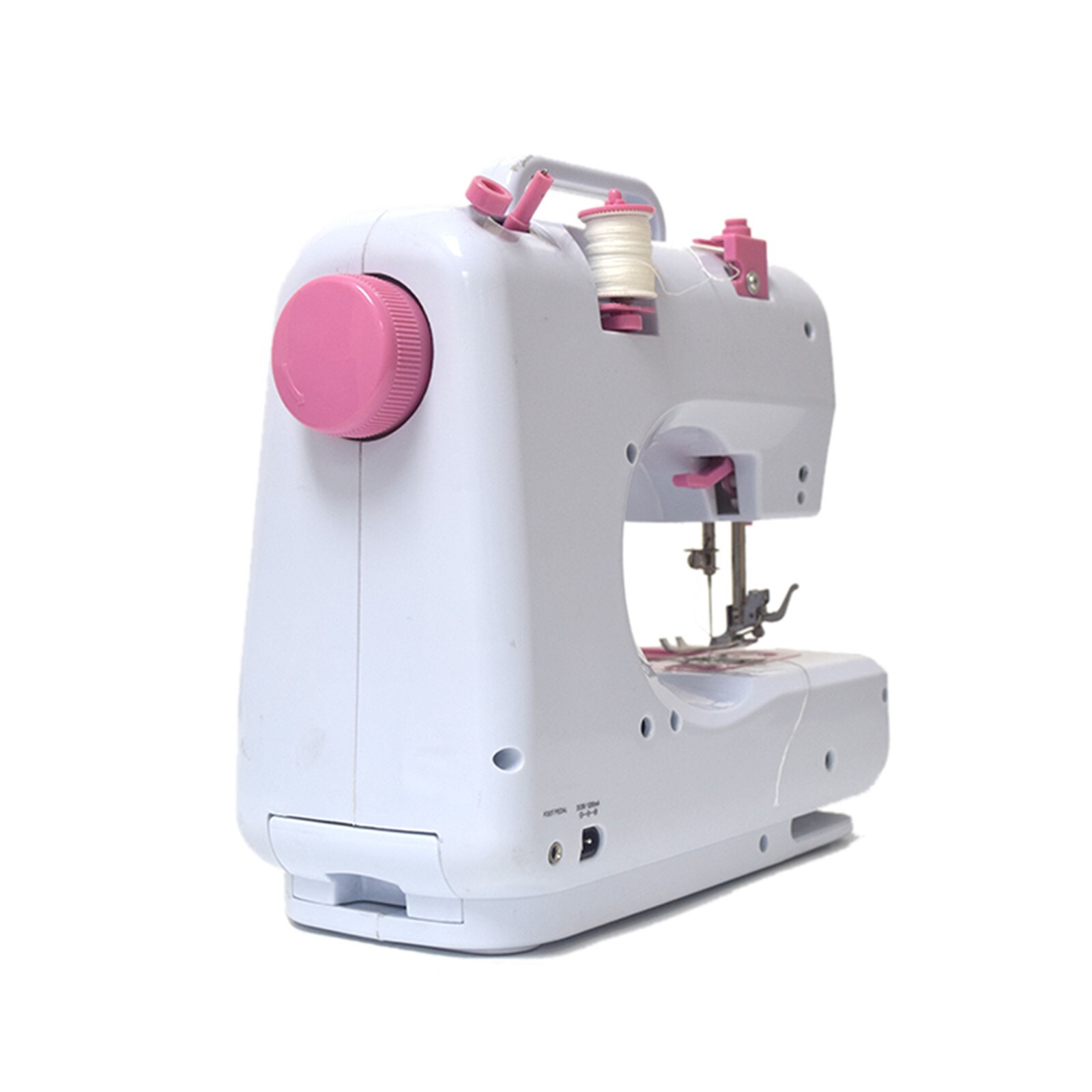 Mini Electric Sewing Machine 12 Stitches Double Thread Portable US Plug Pink