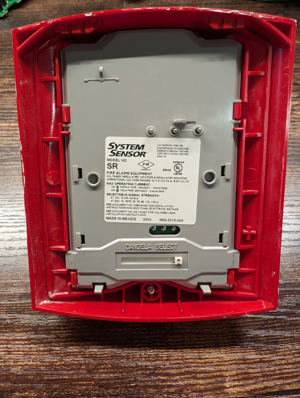 System Sensor SR Fire Alarm Strobe - Used But Functional