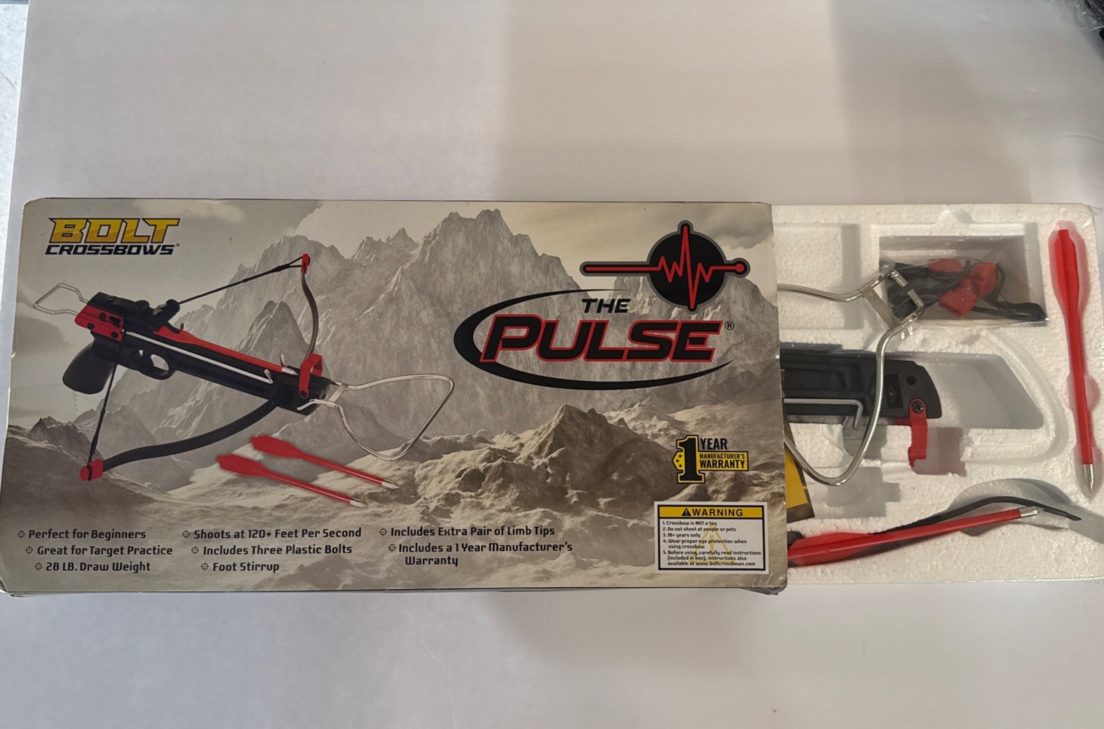 PULSE BOLT Beginner’s CROSSBOW  NIB w/Darts!