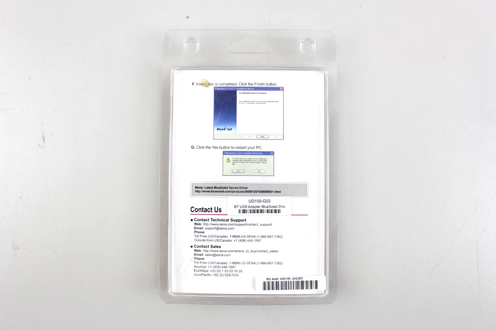 Sena Parani UD100-G03 Bluetooth USB Adapter Multiple Available