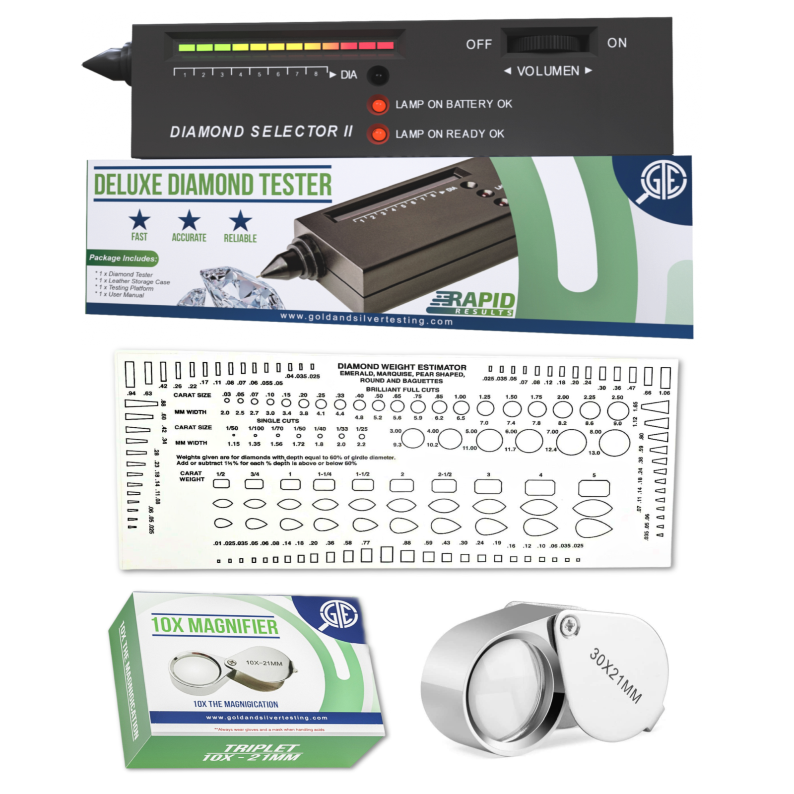 Diamond Tester Selector Gemstone Testing Kit Digital Electronic Magnifier Tool