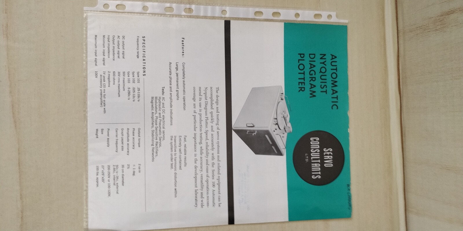 1950s ~ Automatic Nyquist Diagram Plotter ~British Industries Corp~ Booklet Data
