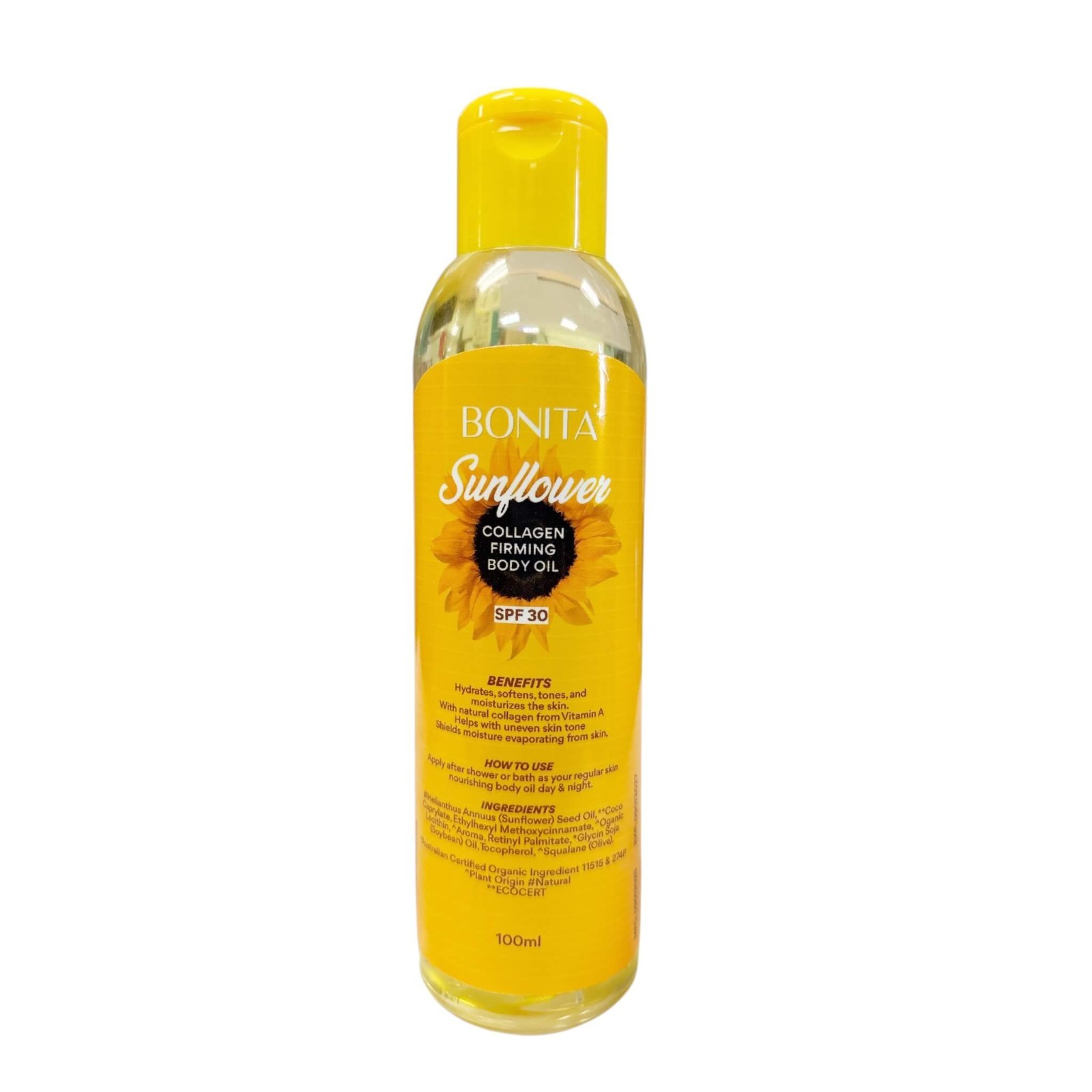 BONITA Sunflower Collagen Firming Body Oil SPF 30 100ml Hydrating Softening