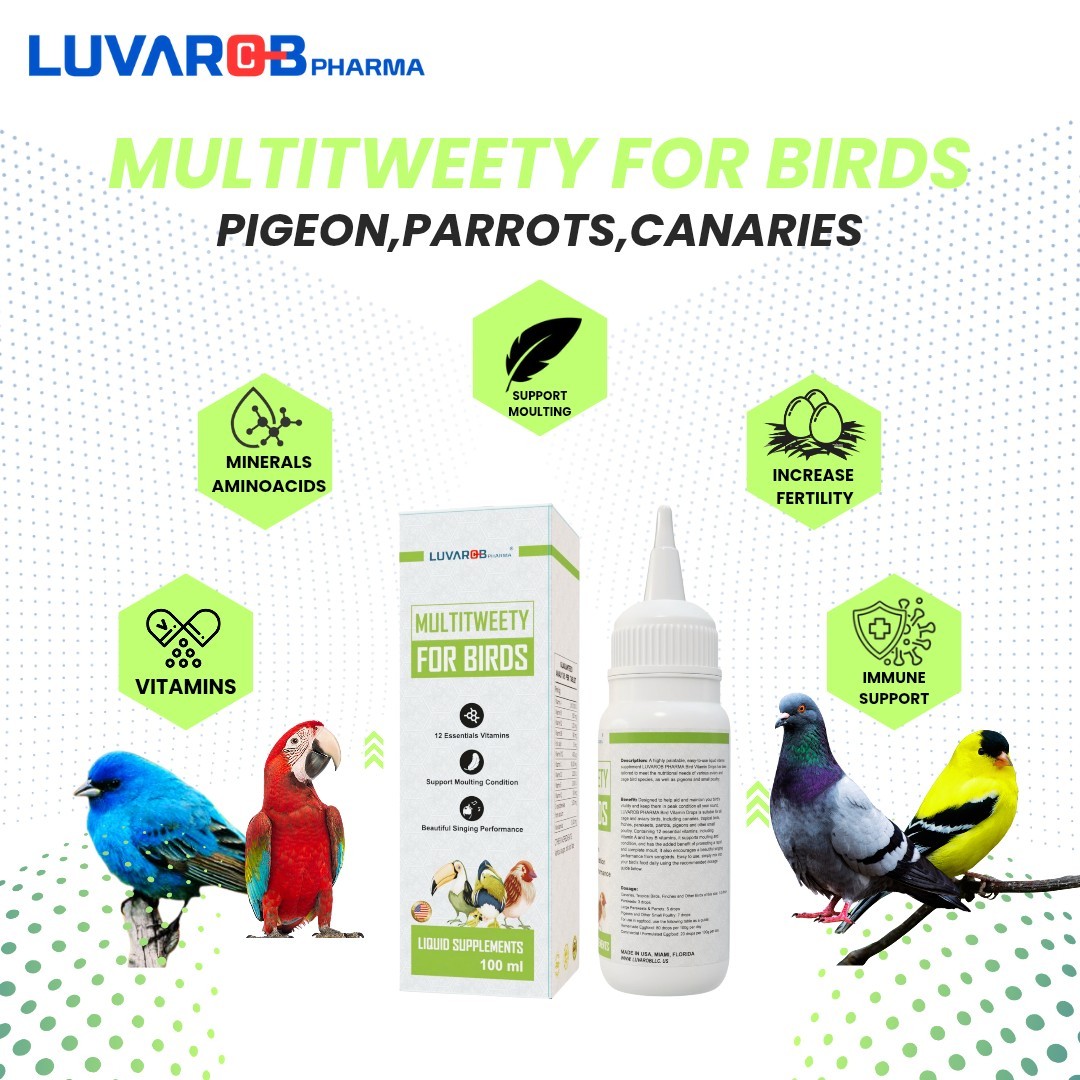 Multitweety 100ml +12 Minerals , Support Healthy Moulting For Birds , Aviary