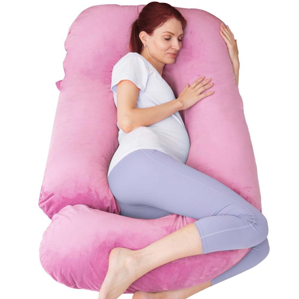 60 Inch U Shaped Pregnancy Body Pillow Maternity Support Cushion For Sleeping...