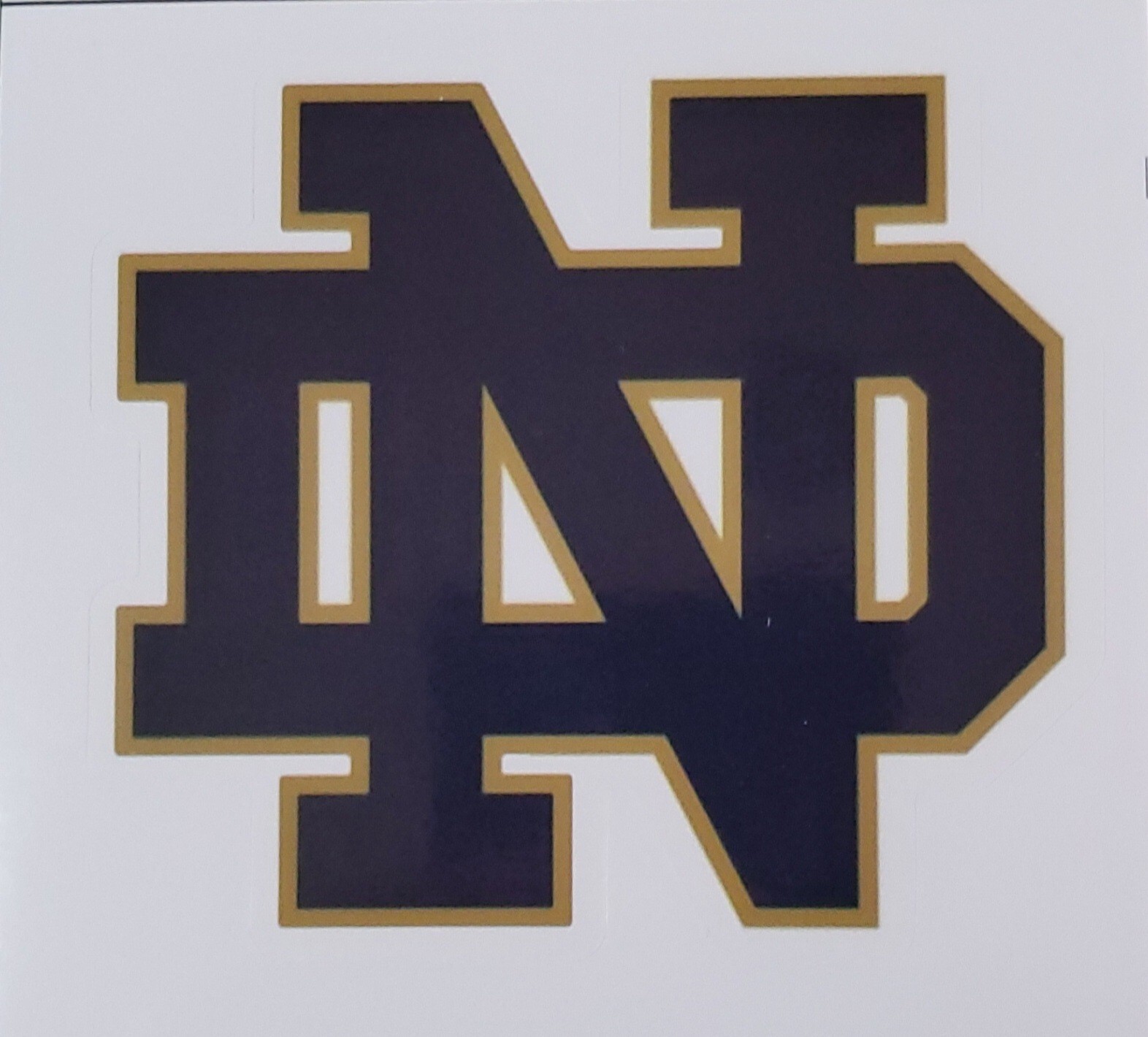 Notre Dame Vintage Style Logo Sticker Decal. 3"x3"