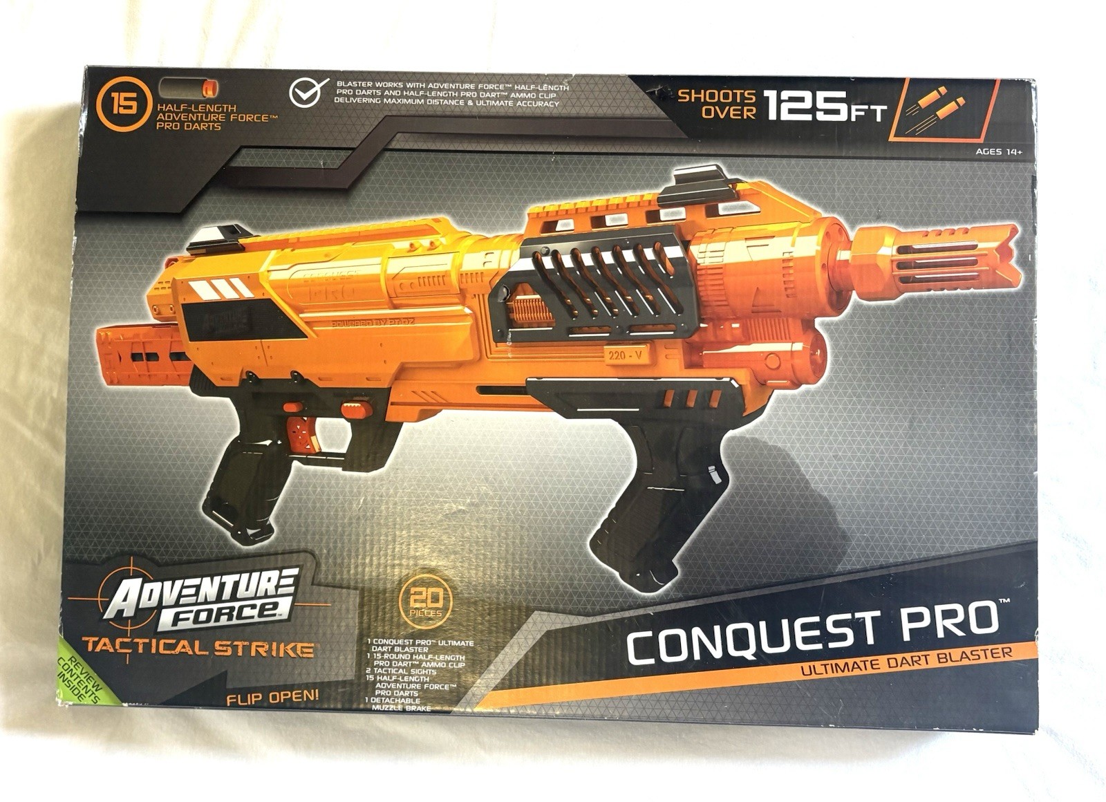 Adventure Force Tactical Strike Conquest Pro Ultimate Dart Blaster Orange Black