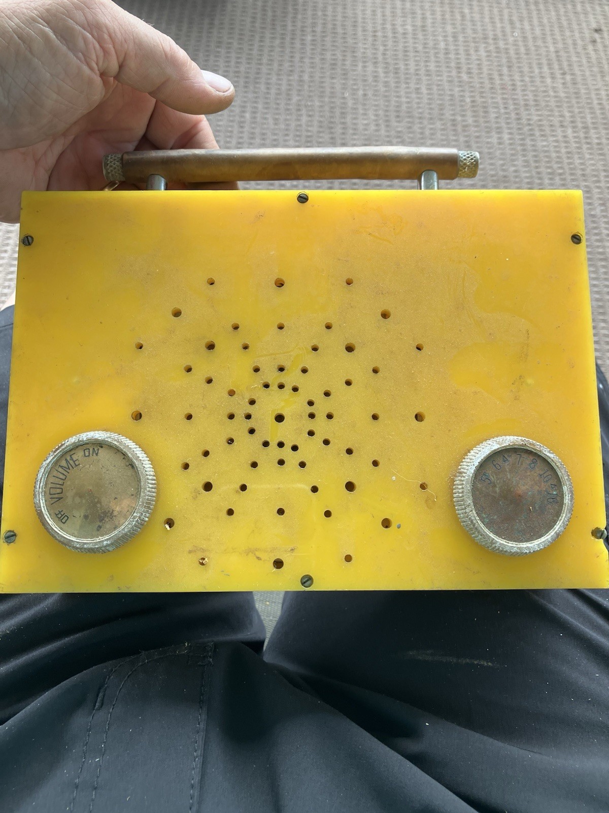 Vintage Homemade Transistor Radio Lucite Case Untested