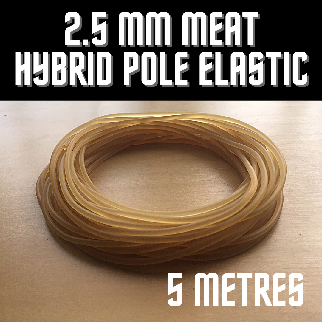 5 Metres - Hybrid Pole Fishing Elastic Size 17-23 MEAT (2.5mm) - Match Fishing