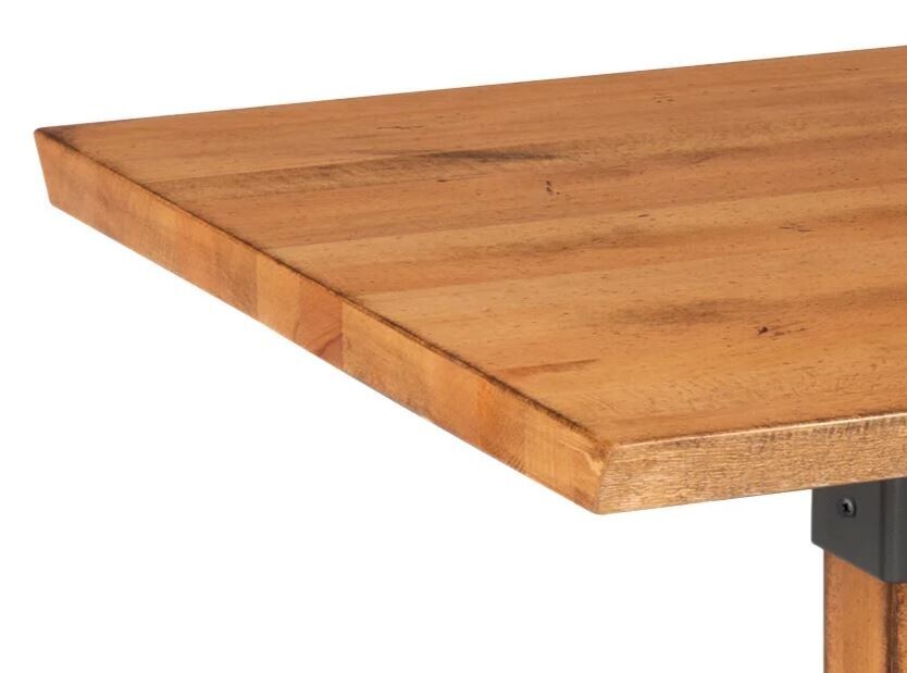 24" x 30" Rectangular Solid Wood Live Edge Restaurant Table Top in Natural Wood