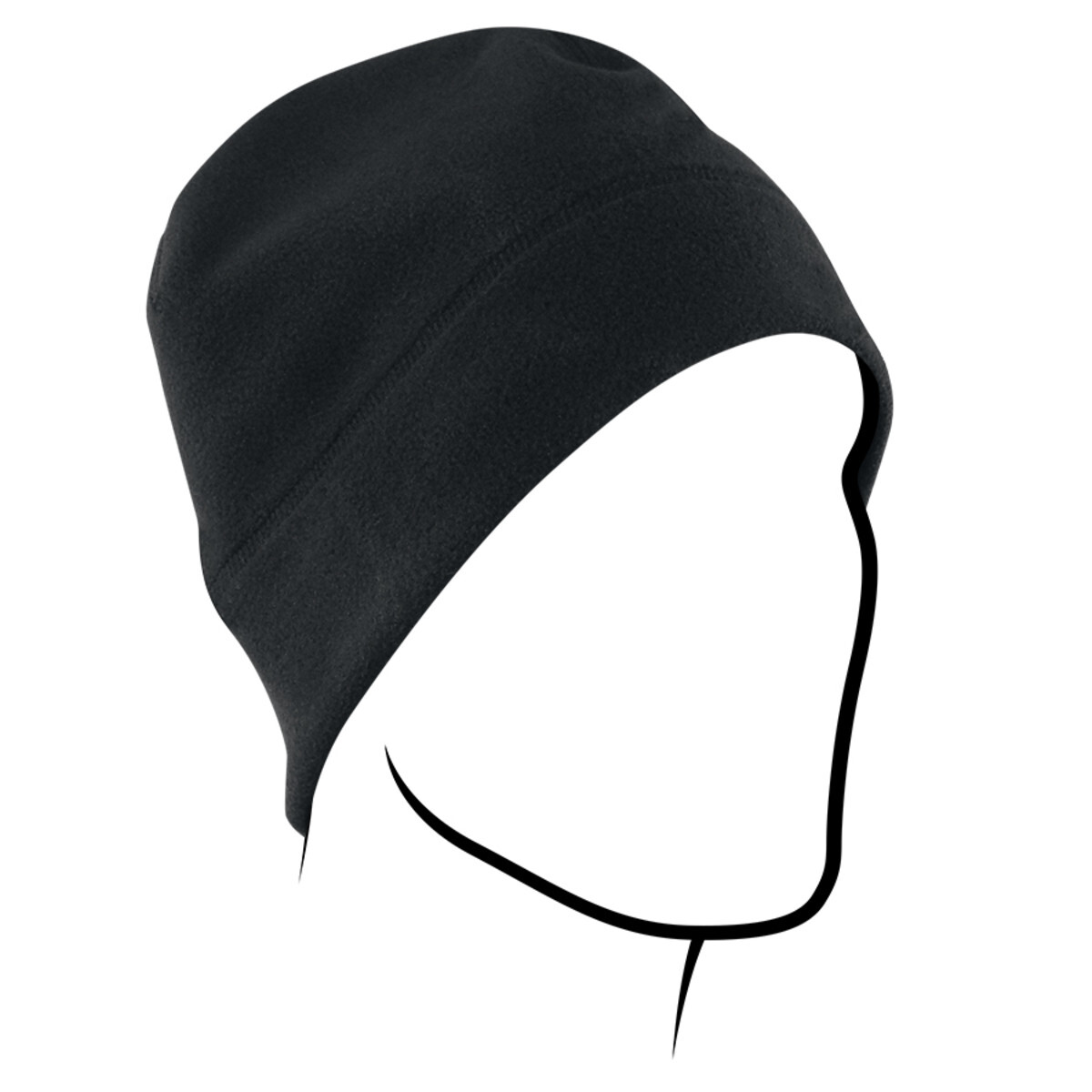 Zan® Helmet Liner/Beanie Windproof Black