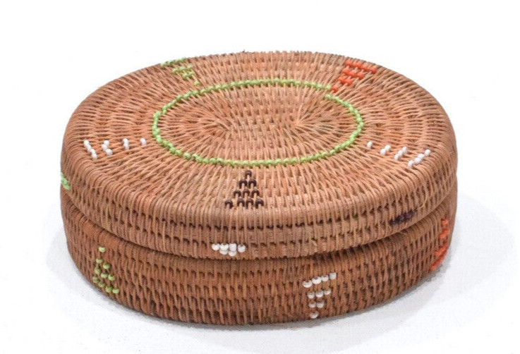 Indonesian Woven Rattan Basket Lombok Indonesia
