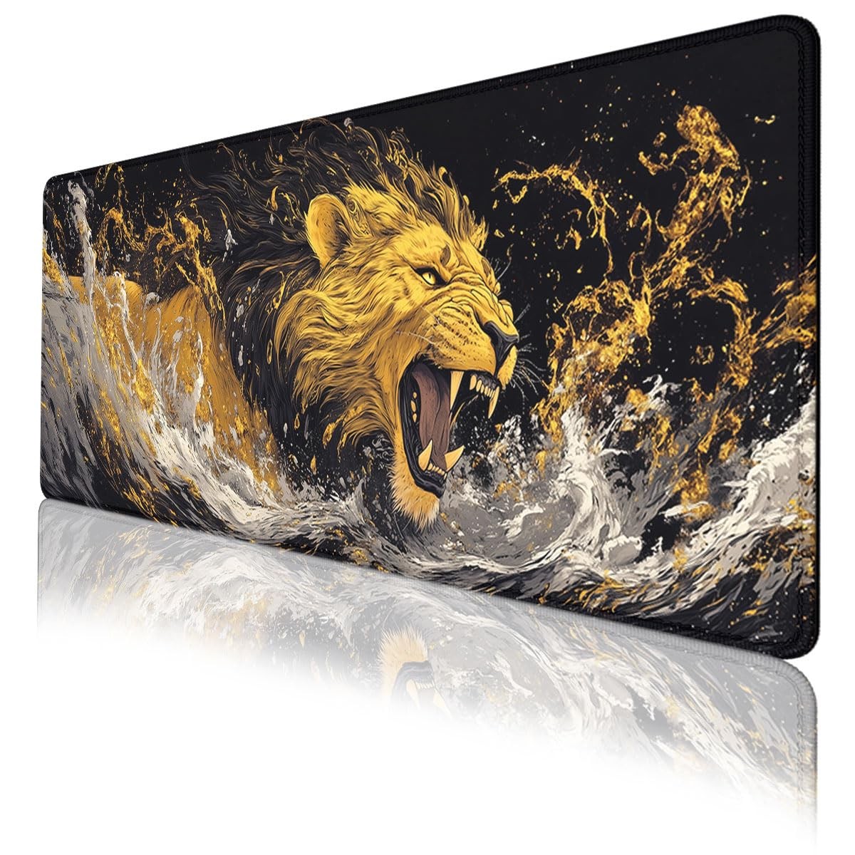 Lion Roaring Desk Mat Gaming Mouse Pad 31.5L x 11.8W inches,