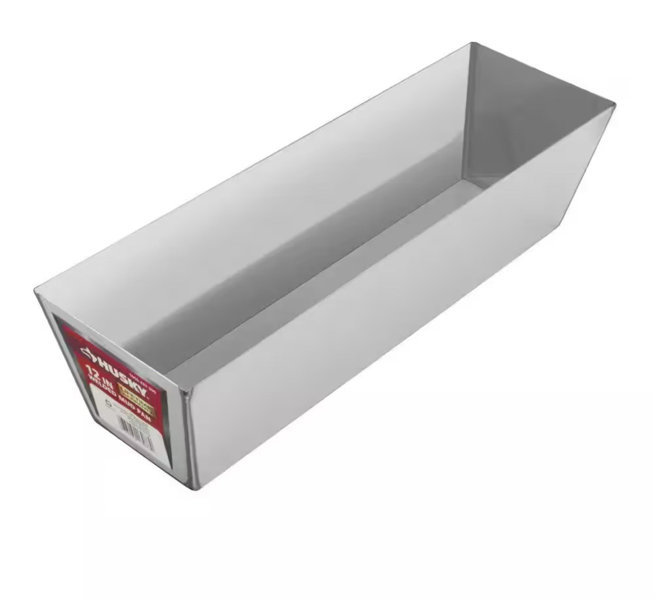 Husky Mud Pan 12 Inch Heavy Gauge Watertight Laser Welded Stainless Steel 8-pak
