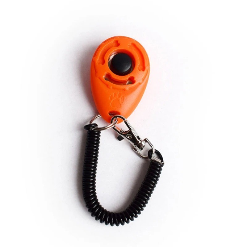 Pet Dog Training Clicker Sound Trainer Tool with Adjustable Wrist Strap