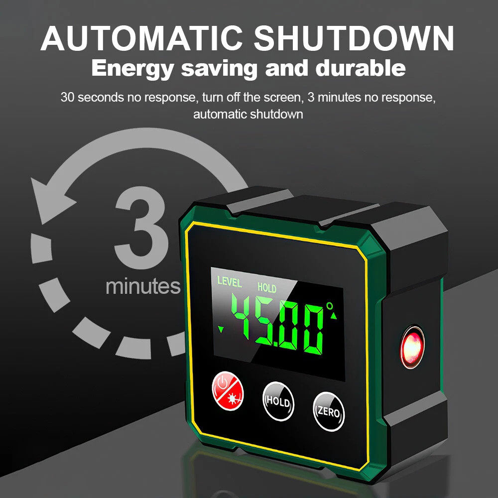 Digital Angle Finder with Electronic Laser - 4-side Strong Magnetic Angle Gauge~