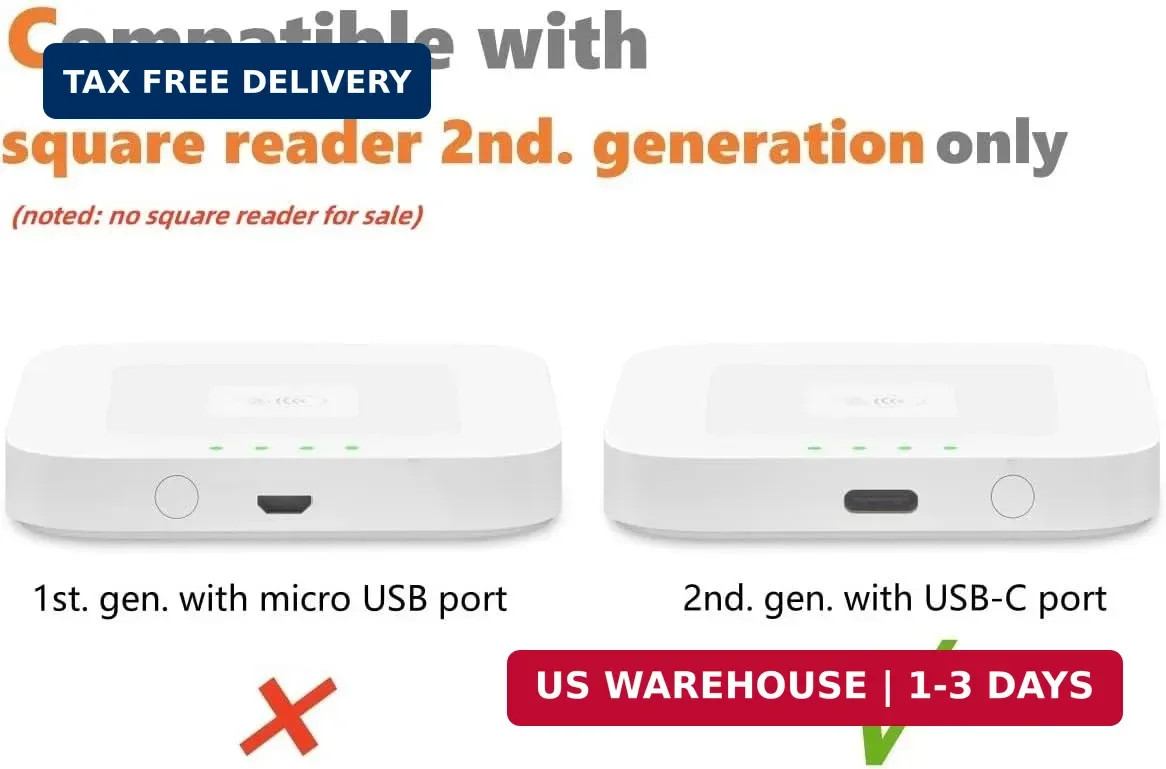 Square Dock for Square Reader 2nd Generation, Holder Stand for Square Card Reade