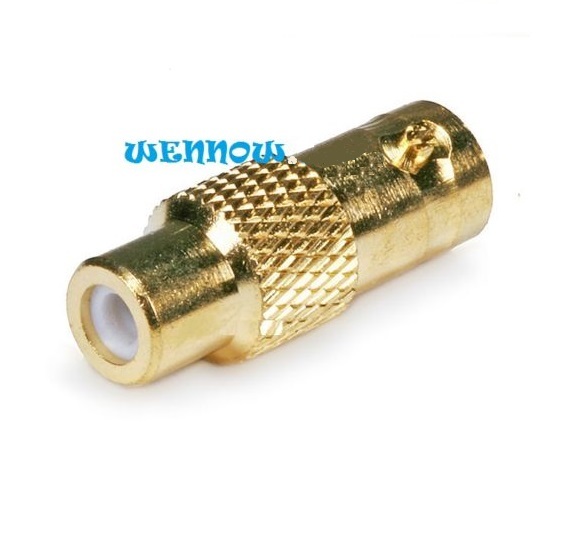 2pc CCTV BNC Female to RCA Female RF Coaxial Adapter Connector f/f