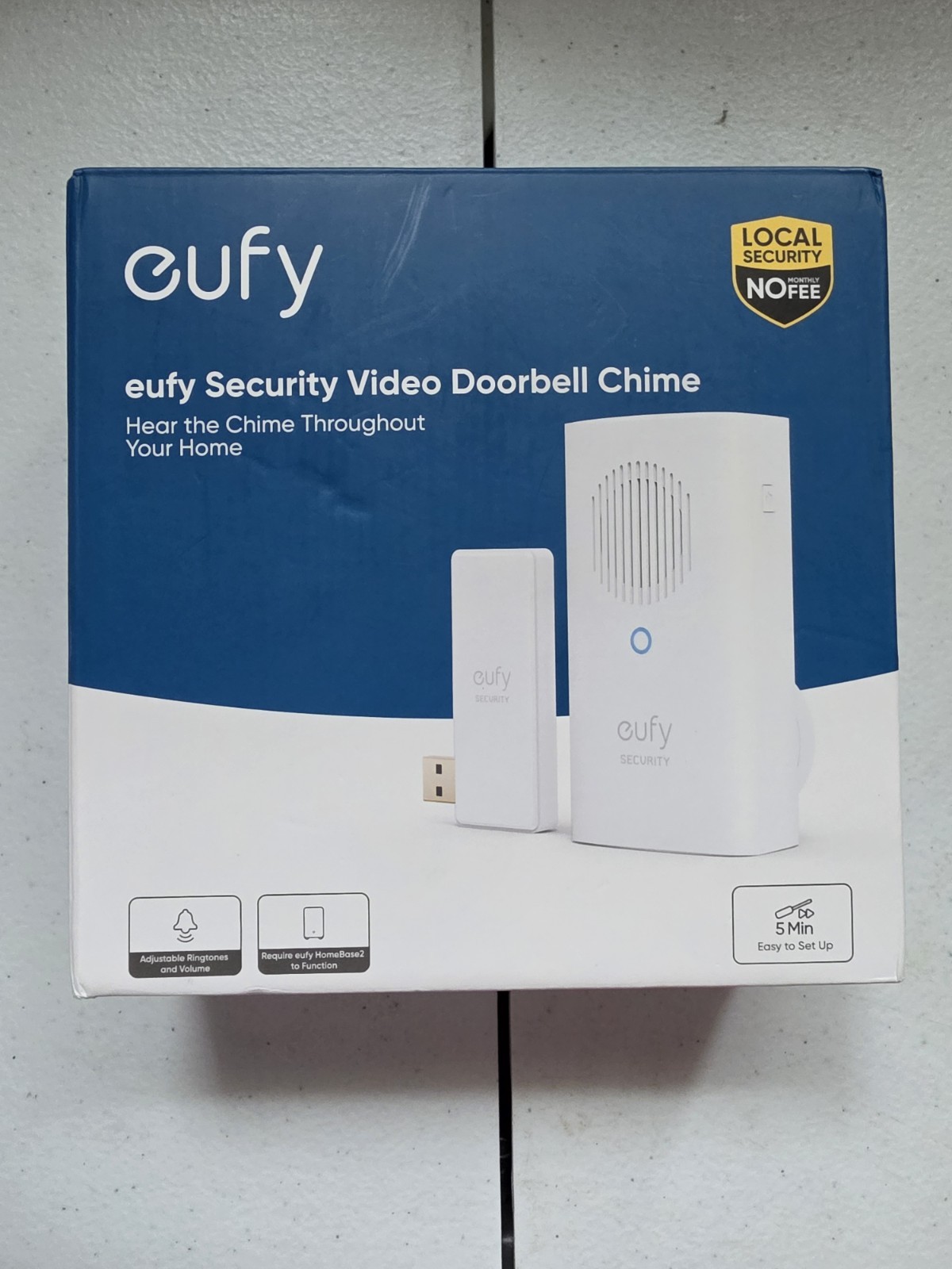 eufy Security Video Doorbell Add-on Chime for 2K Doorbell S220(Battery Powered)