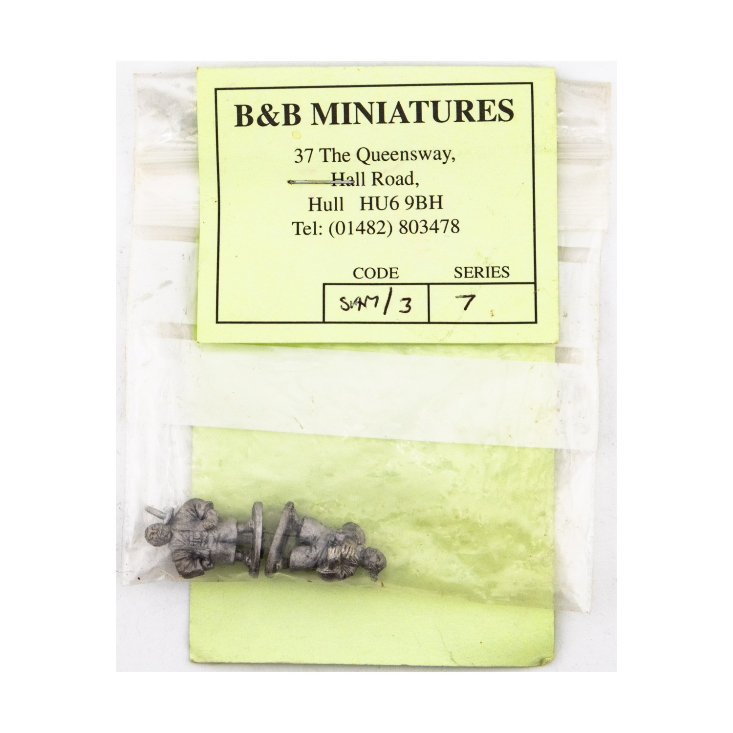 B&B Miniatures Historical Minis 20mm Samurai w/Odachi, Standing Pack New