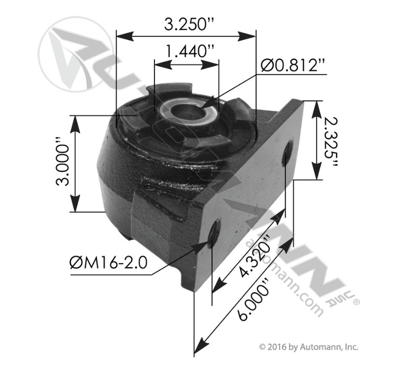 M17530 Cabin Mount Bushing OE Equivalent to Mack 2007439 20975432 25076735