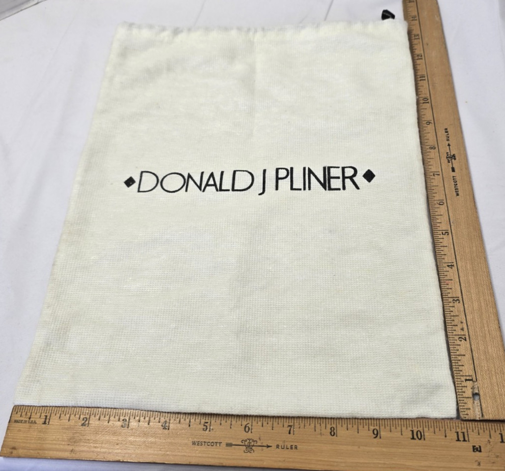 DONALD J PLINER Drawstring Logo Dust Bag - 13.5" x 10.75" Protector