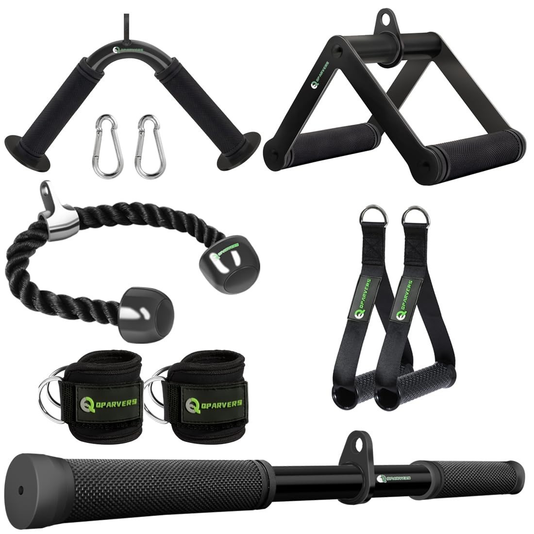 QPARVERS Cable Machine Attachment Set - LAT Pulldown Gym Accessories