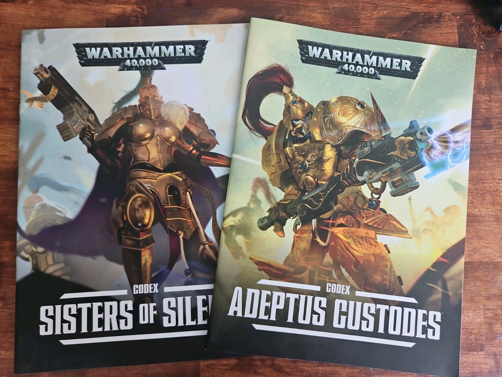 Lot Of 2 Warhammer 40,000 Codex Books - Sisters Of Silence, Adeptus Custodes