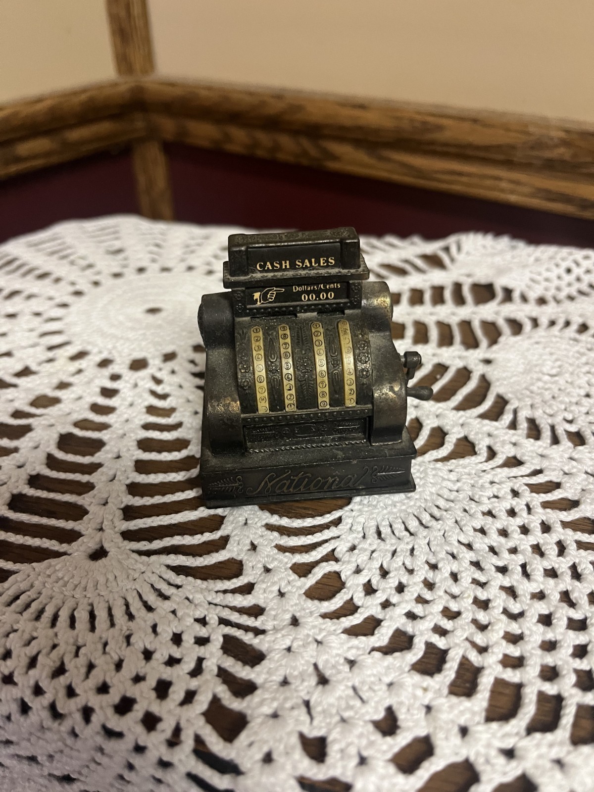 vintage national brass pencil sharpener die- cast