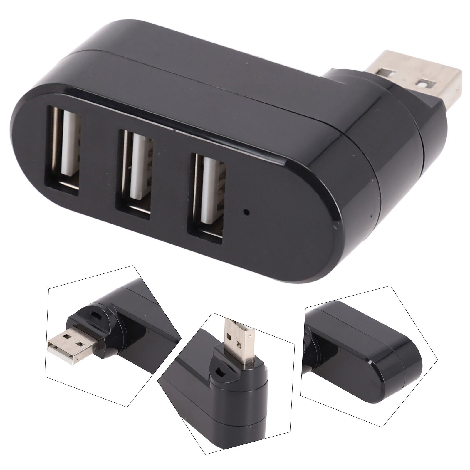 High speed USB 2 0 Rotating Splitter Adapter Hub for Quick Data Transfers
