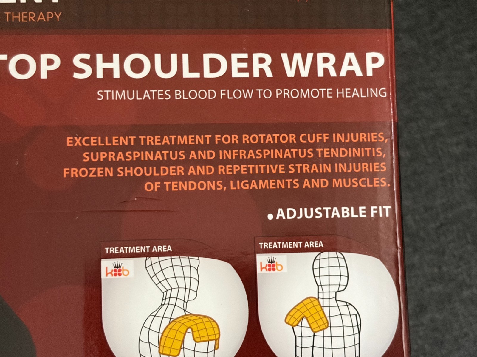 King Brand Right Top Shoulder Wrap BFST Heat Therapy Frozen Shoulder Cuff Injury