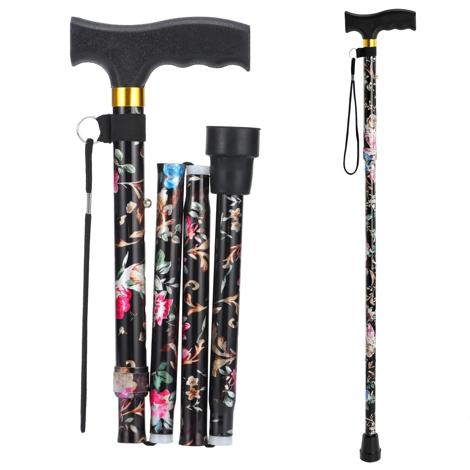 NEW Cane for Women for Stability, Walking Cane for Men and Women, 5-Level Height