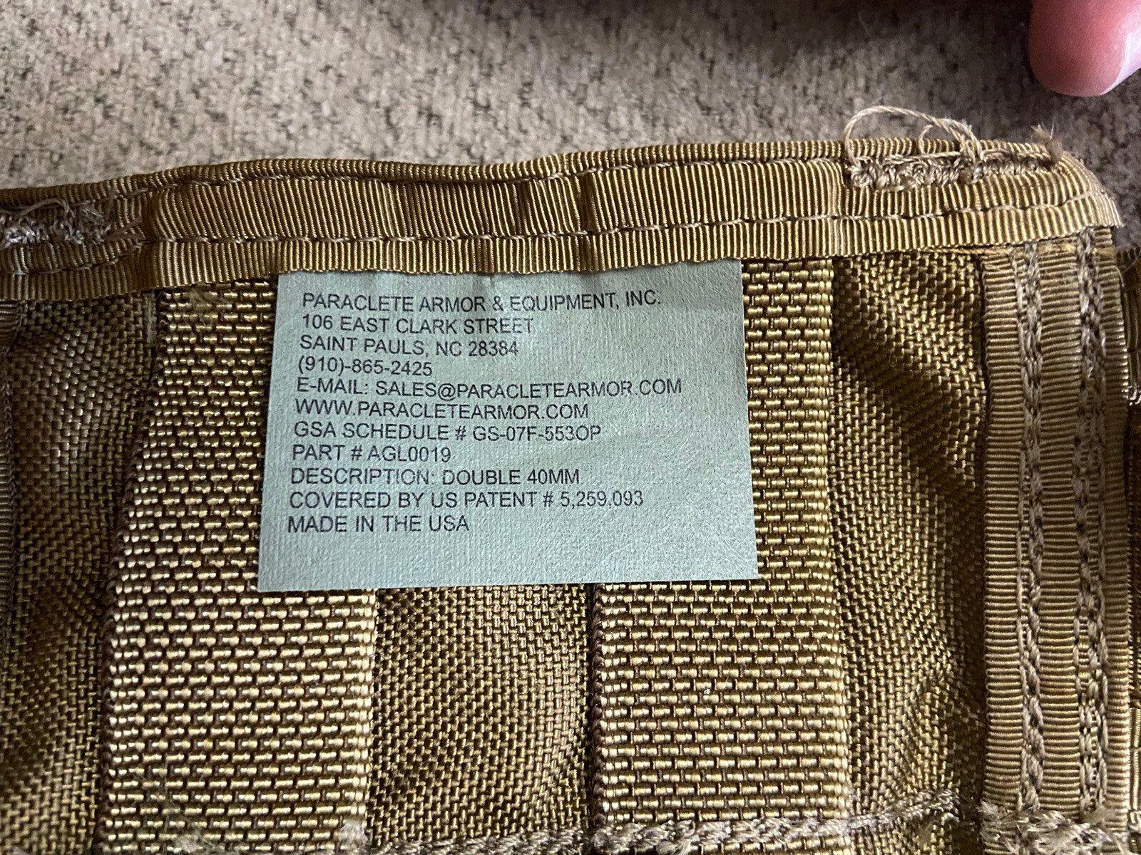 MSA Paraclete Double 40mm Pouch