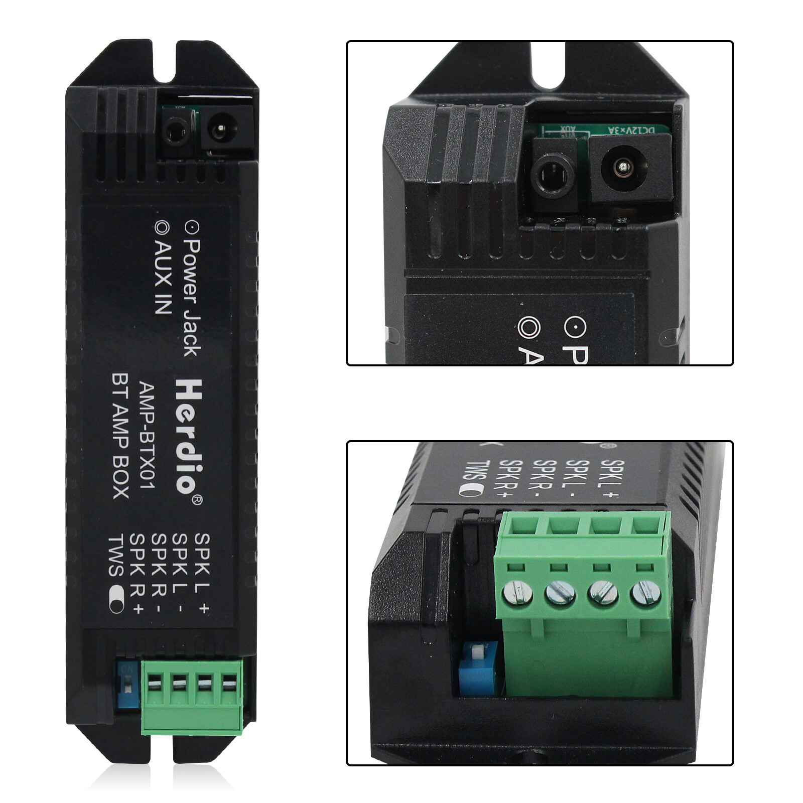 3Pair 12V3A Power Adapter Receiver + Bluetooth Amplifier Box for Ceiling Speaker