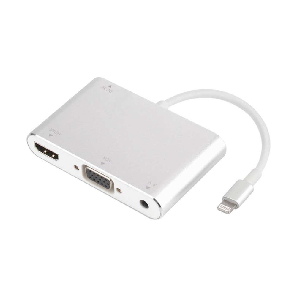Lightning to HDMI VGA Audio Adapter Converter Cable Plug and Play 2 in 1