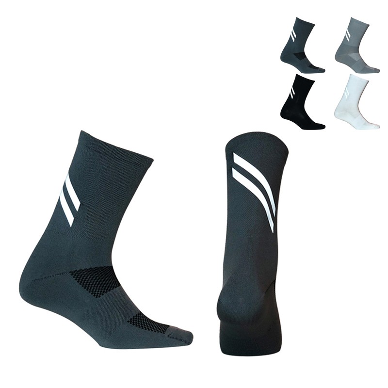 Pro Cycling Socks Mens Womens Riding Bicycle Sports Ankle Socks XC MTB BMX Grey